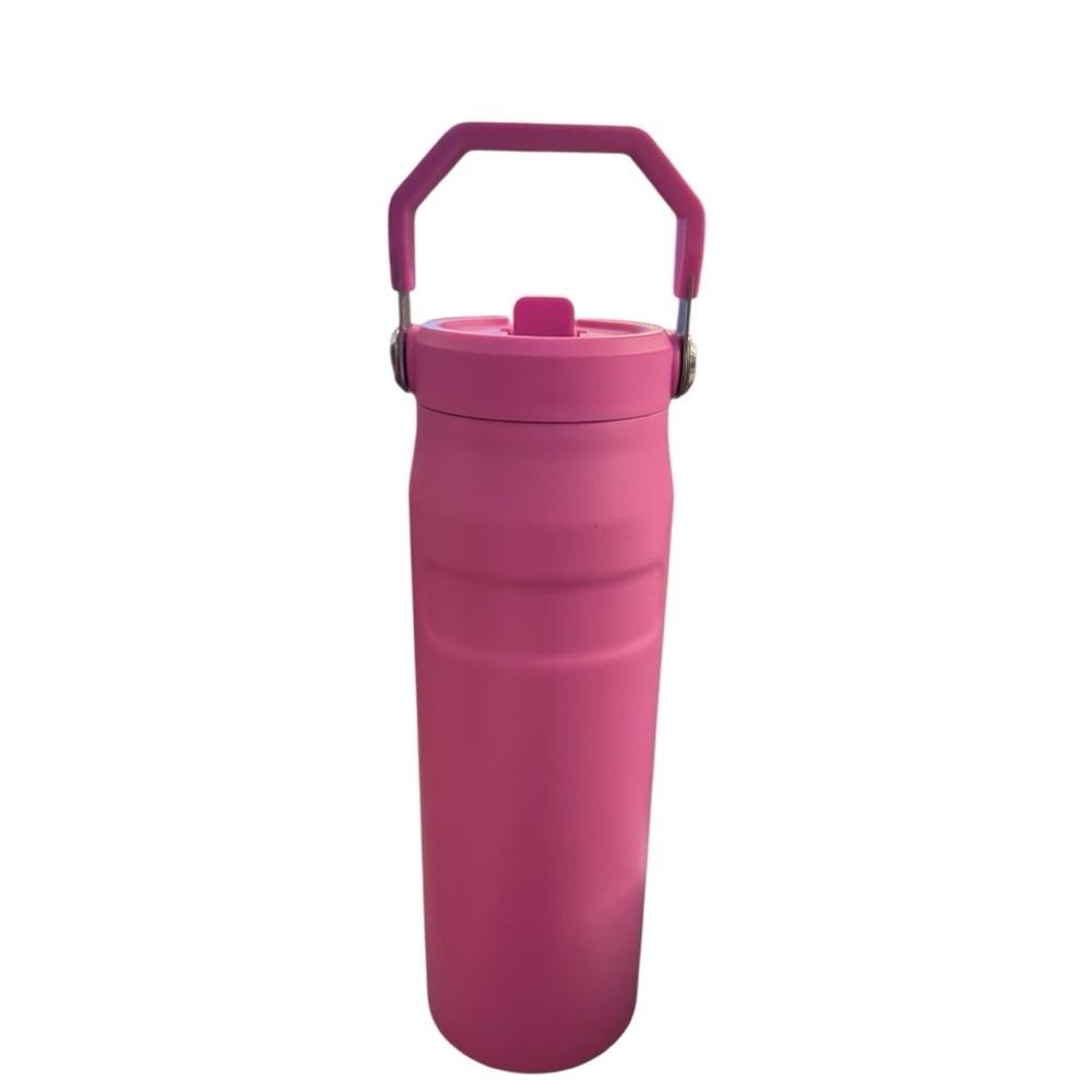 Stanley Pink Water Bottle 24oz Lid with Straw and Handle